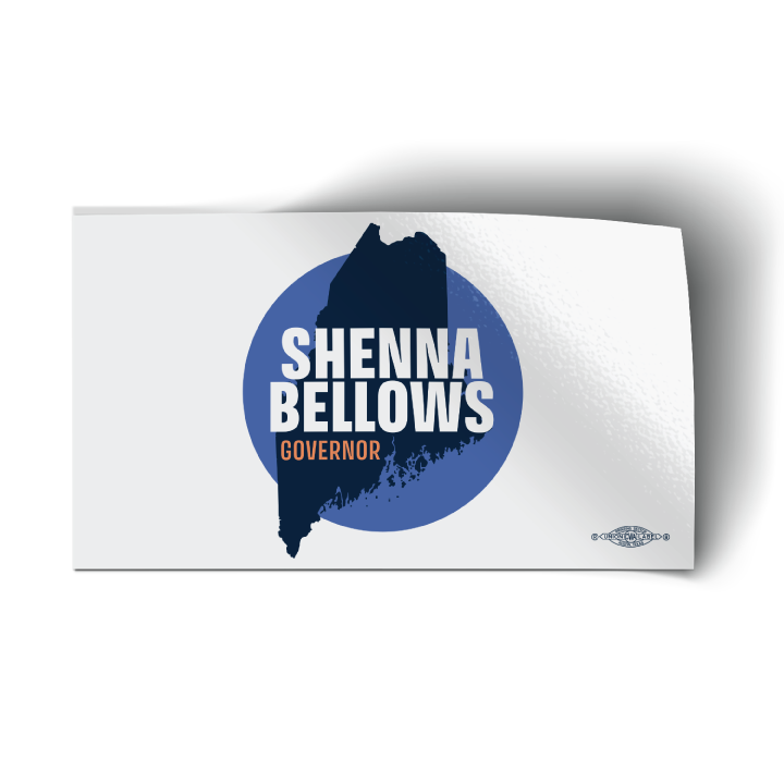 Shenna Bellows For Governor (7" x 4" Vinyl Sticker)