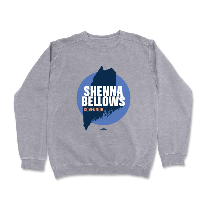Shenna Bellows For Governor (Dark Ash Crewneck Sweater)